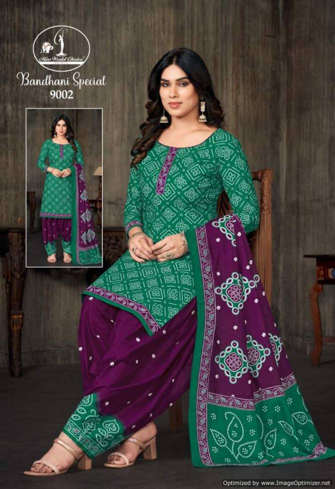 Bandhani Special Vol 9 By Miss World Cotton Printed Dress Material Wholesale Price In Surat
